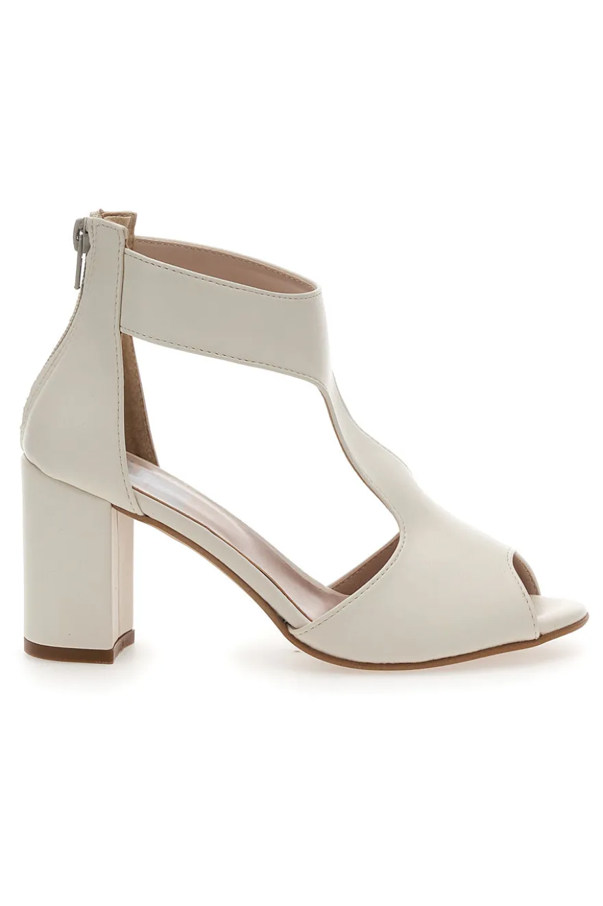 Sandali Panna Con Tacco Ampio Pittarello Love 519