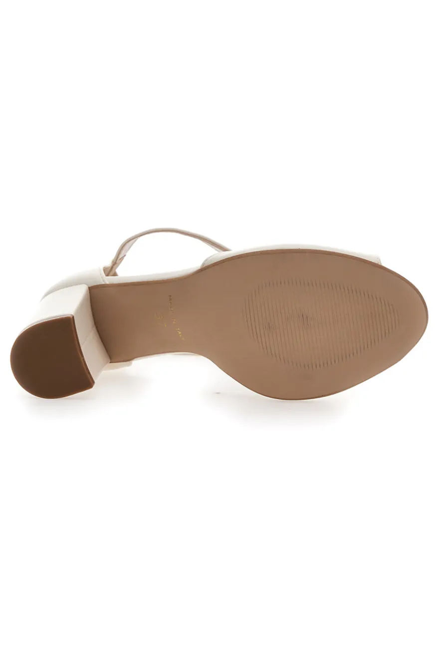 Sandali Panna Con Tacco Ampio Pittarello Love 519