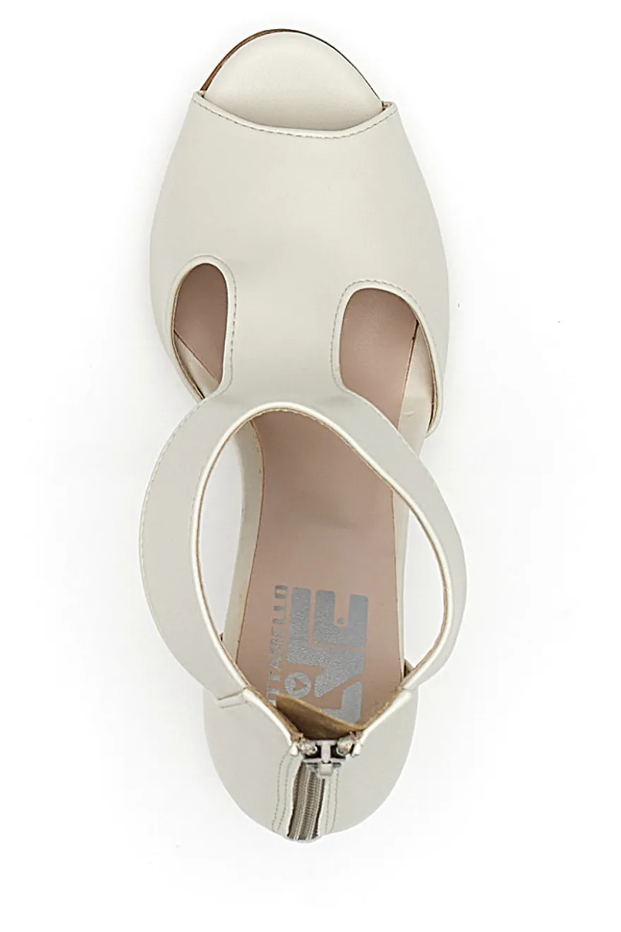 Sandali Panna Con Tacco Ampio Pittarello Love 519