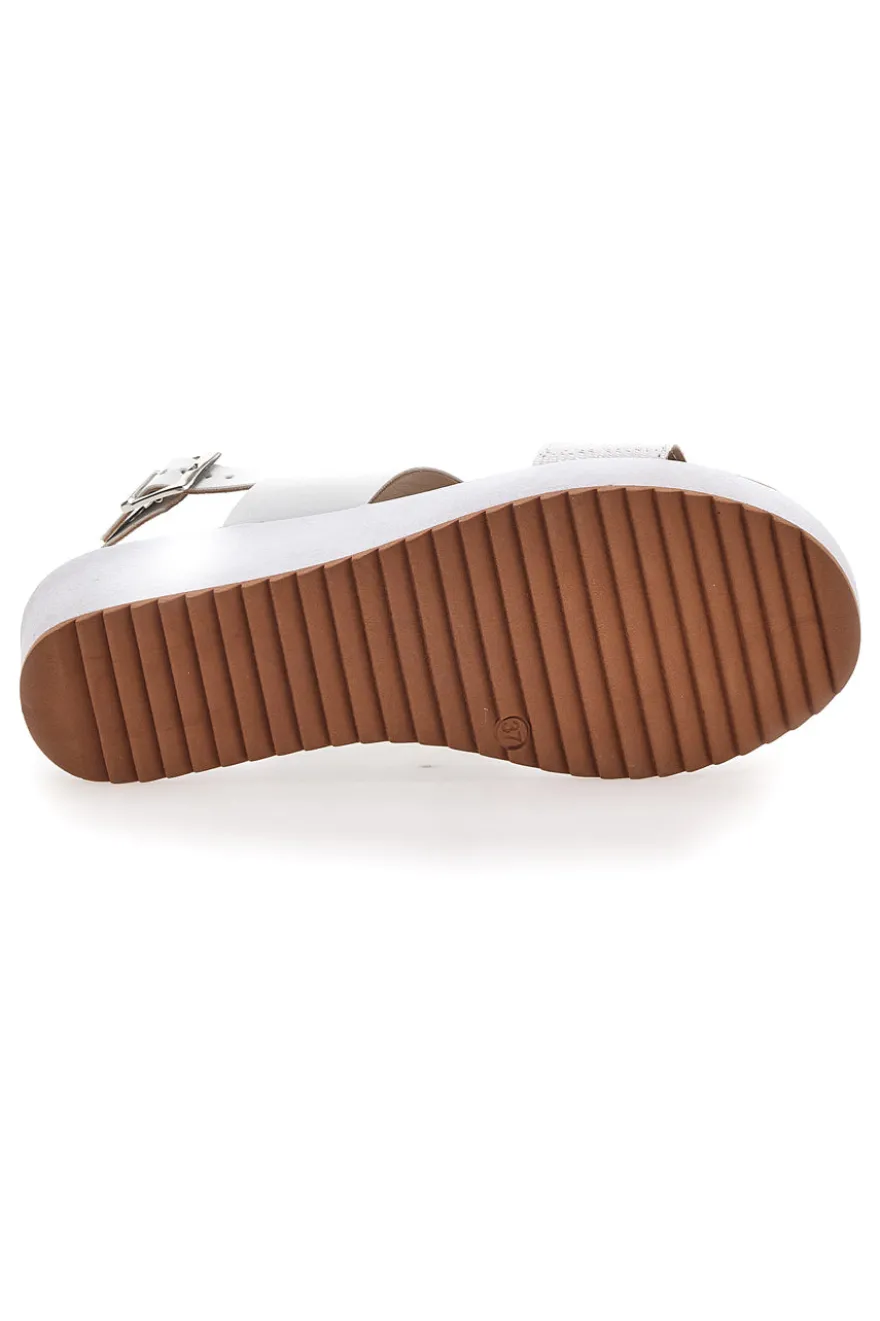Sandali Platform Bianchi Cafè Cost 3612