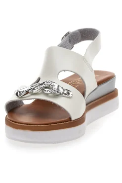 Sandali Platform Bianchi Made Italy Plocadi 3002