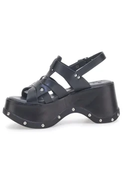 Sandali Platform in Pelle con Borchie Made in Italy Pittarello 15764