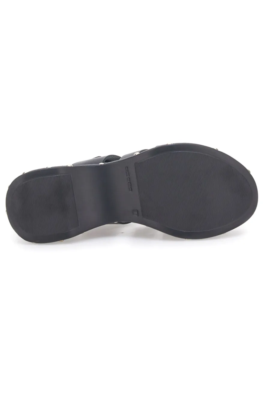 Sandali Platform in Pelle con Borchie Made in Italy Pittarello 15764