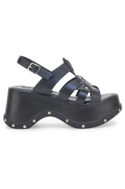 Sandali Platform in Pelle con Borchie Made in Italy Pittarello 15764
