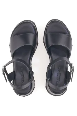 Sandali Platform Neri In Pelle Pittarello 5777