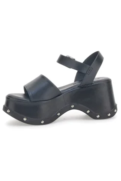 Sandali Platform Neri In Pelle Pittarello 5777
