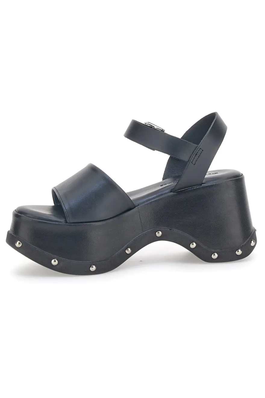 Sandali Platform Neri In Pelle Pittarello 5777