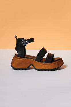 Sandali Platform Pittarello 5574 Neri Vera Pelle