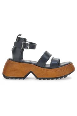 Sandali Platform Pittarello 5574 Neri Vera Pelle