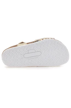 Sandali platino a fantasia animalier con plantare preformato Pittarello Bio 257A745SR