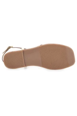 Sandali Platino a Infradito con Tomaia in Pelle Incrociata PITTARELLO SUN A99361103