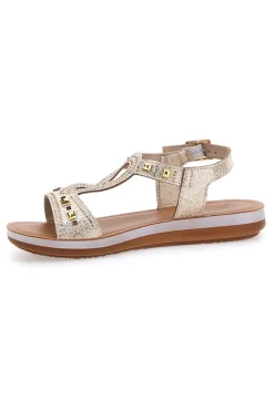 Sandali Platino Con Cinturino e Borchie INBLU 10 ZO