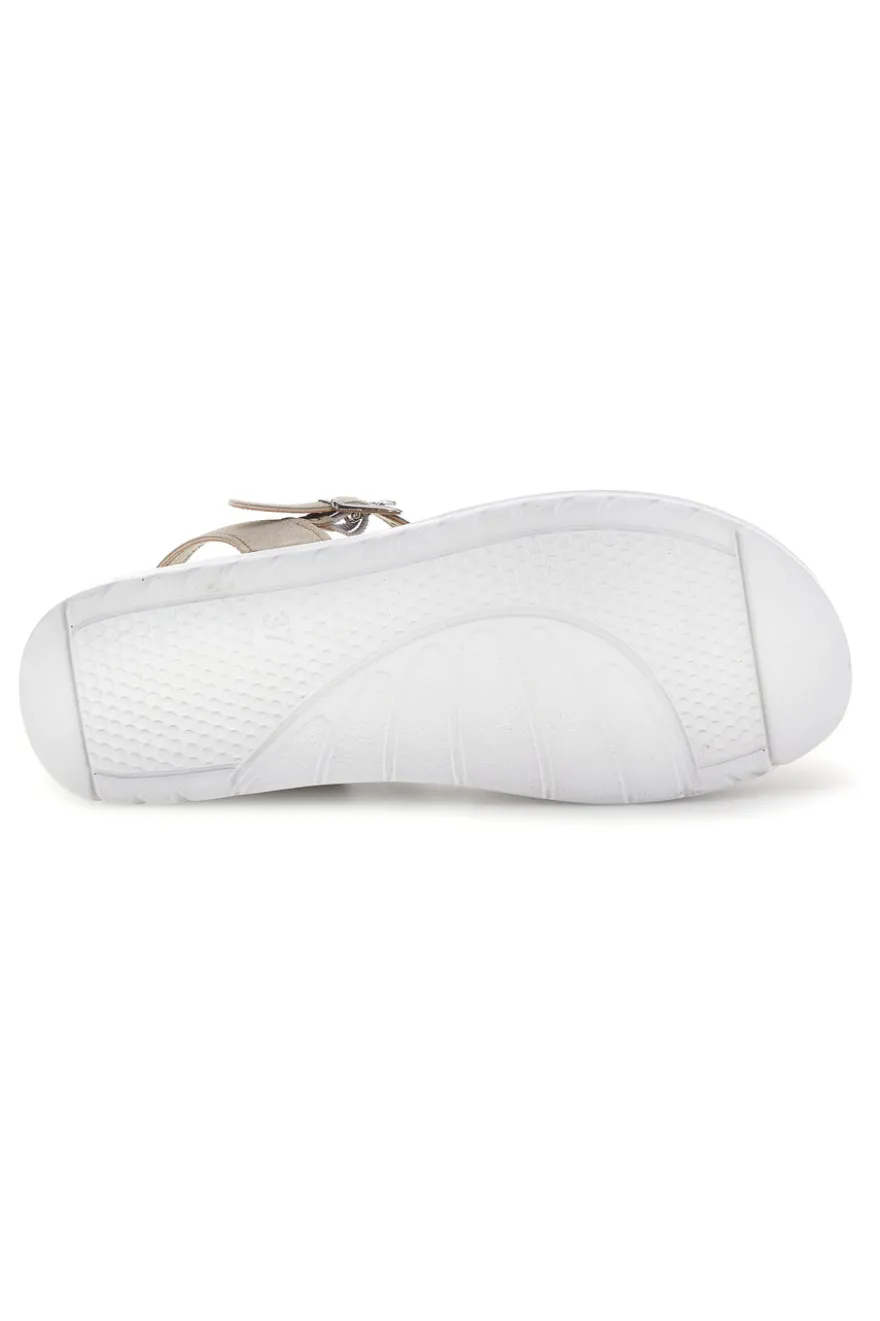 Sandali platino con fasce incrociate Inblu 54 CN