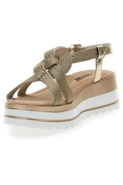 Sandali Platino Con Platform di 5,5 Cm Energy 495