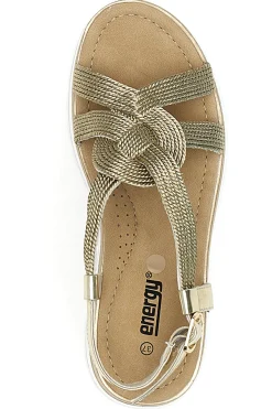 Sandali Platino Con Platform di 5,5 Cm Energy 495