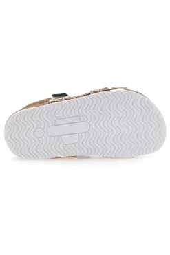Sandali platino con stampa geometrica Pittarello Bio 257A712SR