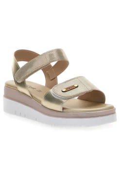 Sandali Platino Con Strappi in Velcro Cafe'Cost 5010