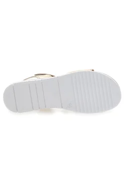 Sandali Platino Con Strappi in Velcro Cafe'Cost 5010