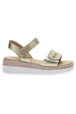 Sandali Platino Con Strappi in Velcro Cafe'Cost 5010