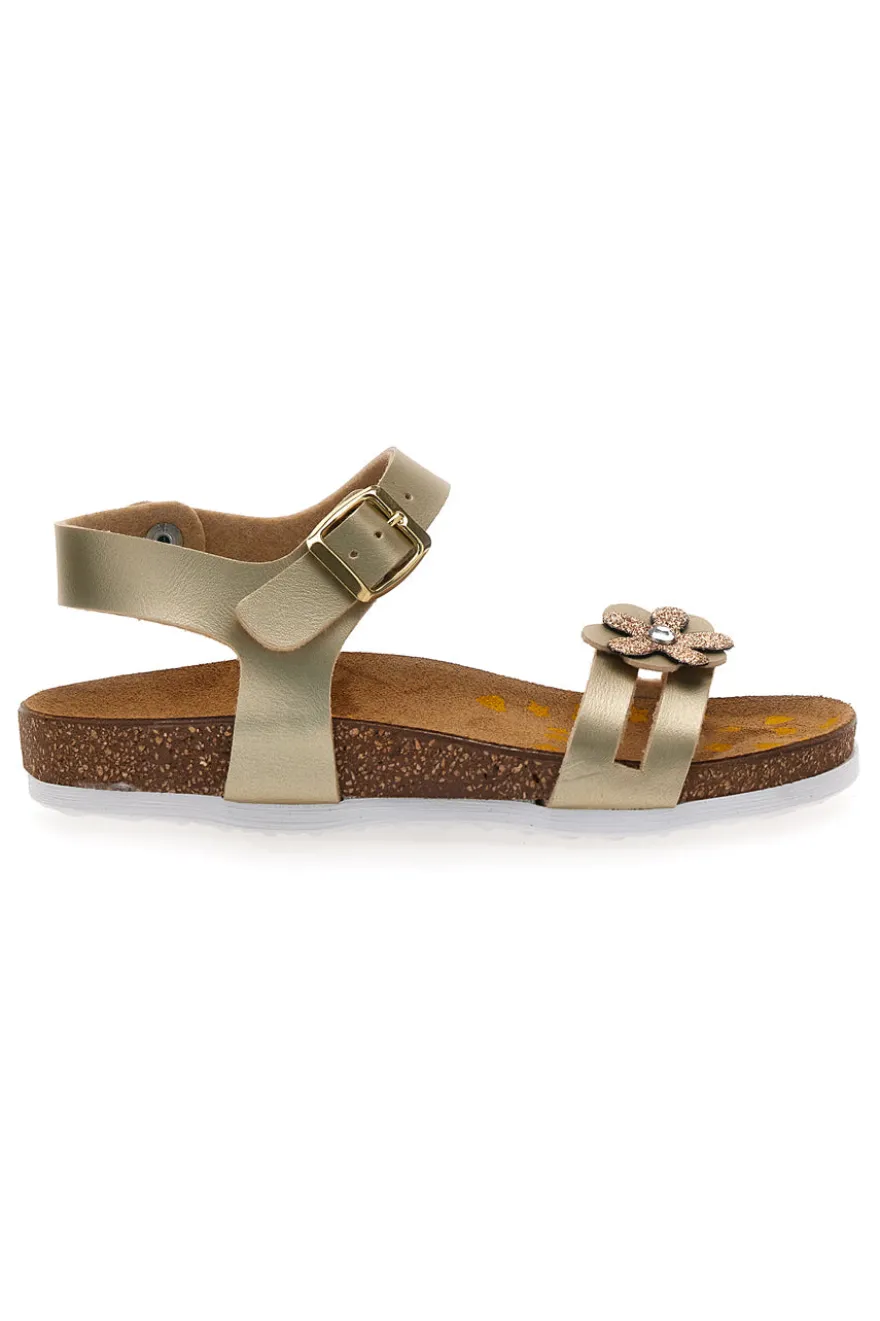 Sandali platino con strass colorati Pittarello Bio 257A007SR