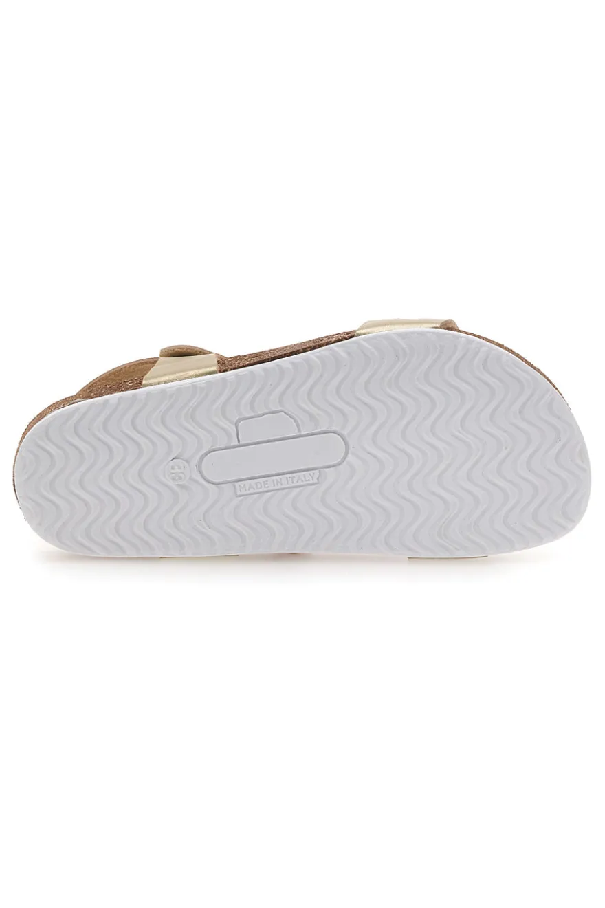 Sandali platino con strass colorati Pittarello Bio 257A007SR