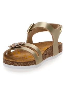 Sandali platino con strass colorati Pittarello Bio 257A007SR