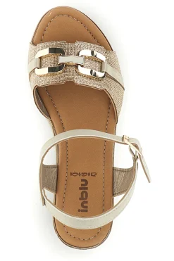 Sandali platino con zeppa Inblu 10 FK