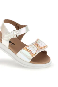 Sandali primi passi bianchi con fiocco decorativo Pitt kids 392621S