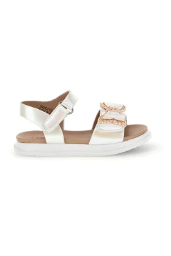 Sandali primi passi bianchi con fiocco decorativo Pitt kids 392621S