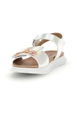 Sandali primi passi bianchi con fiocco decorativo Pitt kids 392621S