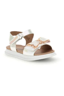 Sandali primi passi bianchi con fiocco decorativo Pitt kids 392621S