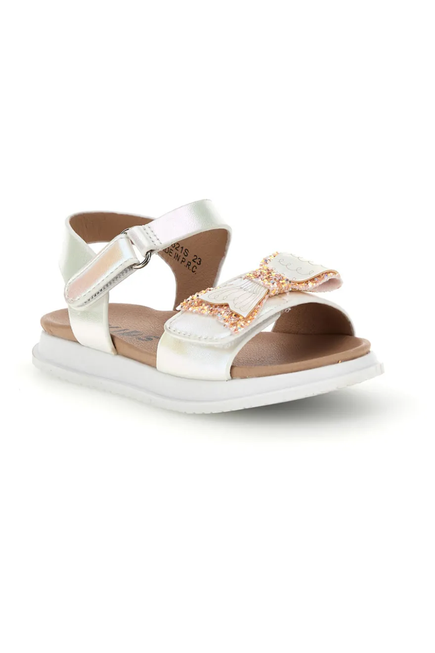 Sandali primi passi bianchi con fiocco decorativo Pitt kids 392621S