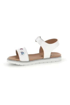 Sandali primi passi bianchi con cuoricini Pitt kids 392616S