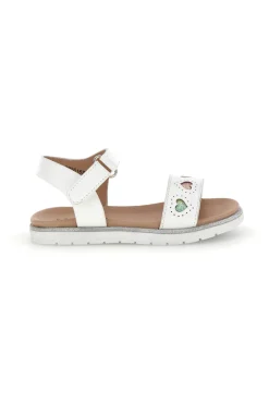 Sandali primi passi bianchi con cuoricini Pitt kids 392616S