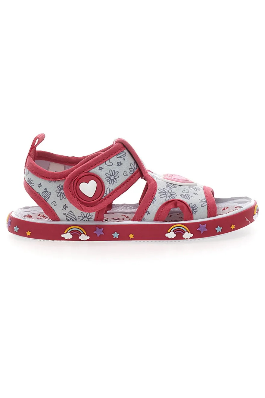 Sandali Primi Passi Bianco e Rosa con Punta Aperta PITT KIDS PK2406A