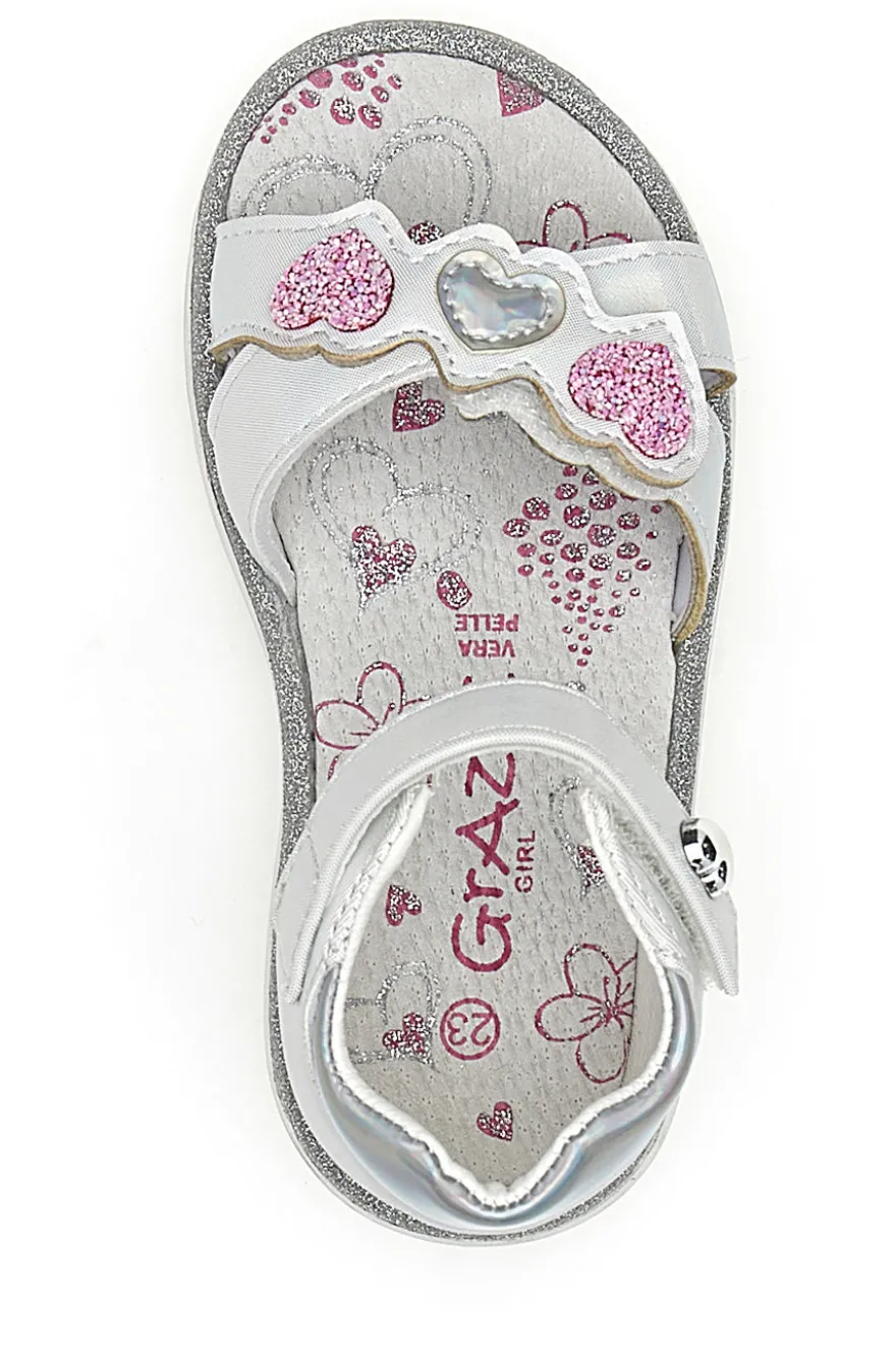 Sandali Primi Passi Bianchi Grazie Girl 14323