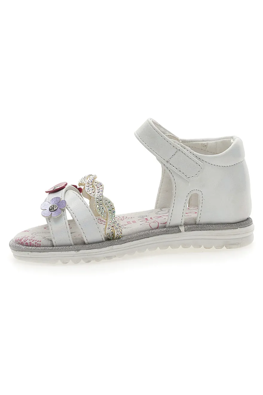 Sandali Primi Passi Bianchi Grazie Girl 14324