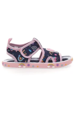 Sandali Primi Passi Blu e Rosa con Punta Aperta PITT KIDS PK2406B