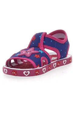 Sandali primi passi blu e fuxia in tessuto Pitt Kids PK2871B