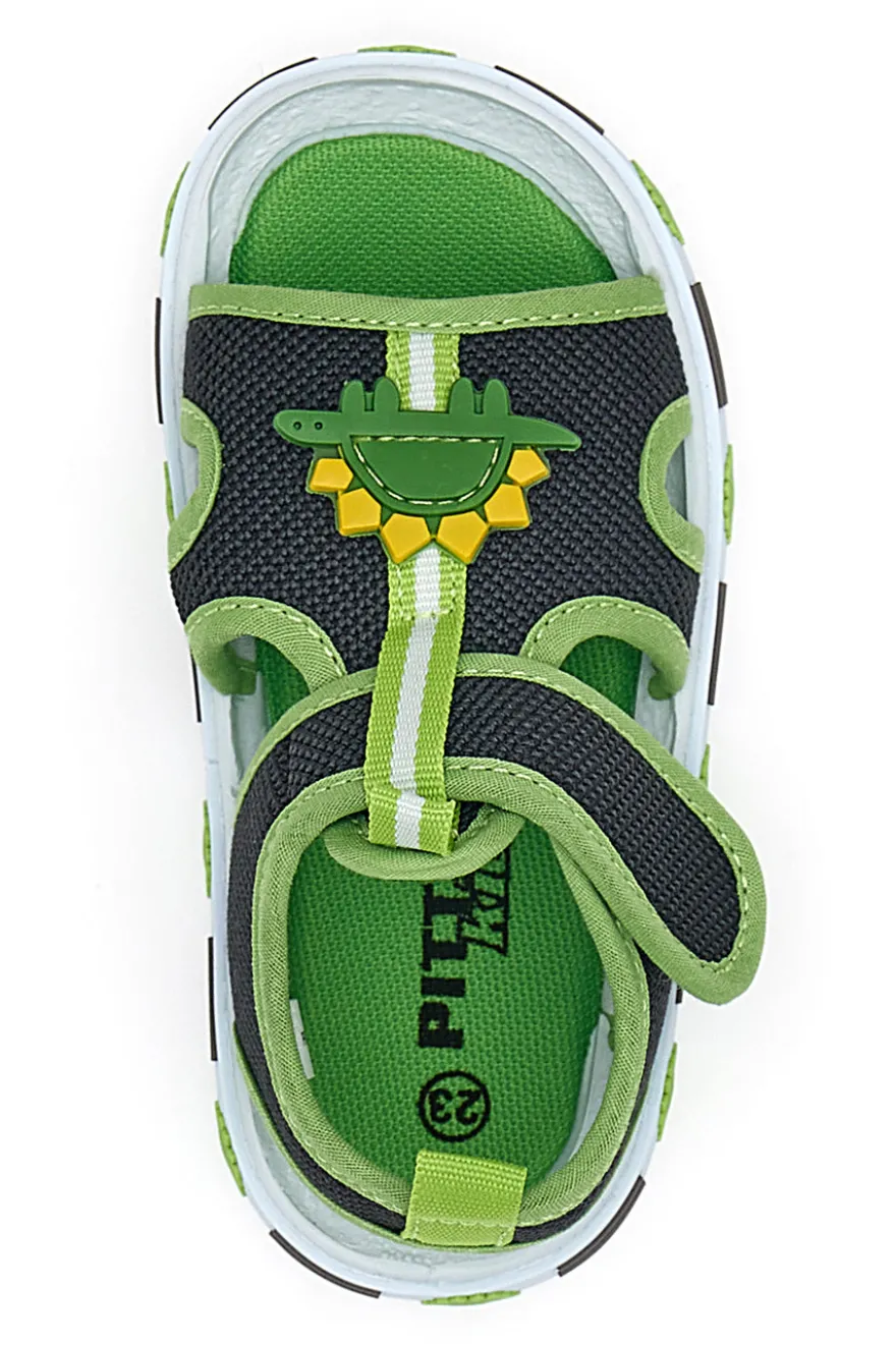 Sandali Primi Passi Grigi e Verdi Pitt Kids 2635