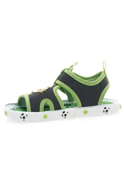 Sandali Primi Passi Grigio e Verde con orsetto e machinina Pitt Kids PK2636A