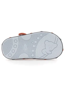 Sandali Primi Passi Navy e Arancione con orsetto e machinina Pitt Kids PK2636B