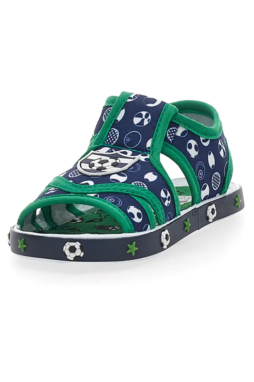 Sandali Primi Passi Navy e Verdi Pitt Kids PK2758B