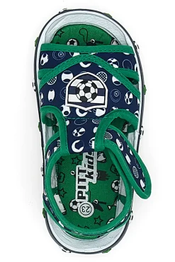 Sandali Primi Passi Navy e Verdi Pitt Kids PK2758B