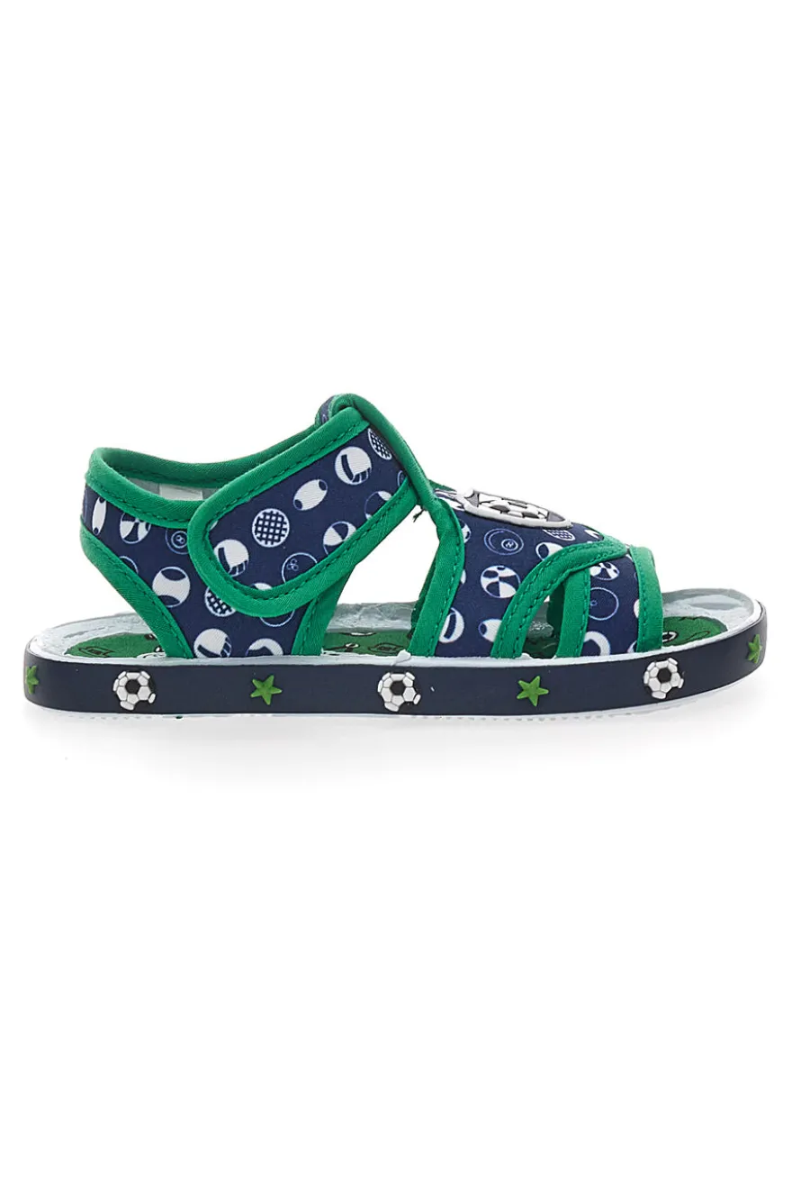 Sandali Primi Passi Navy e Verdi Pitt Kids PK2758B