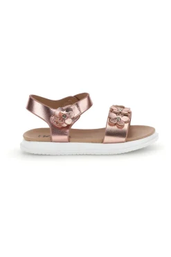 Sandali primi passi rosa con applicazioni floreali Pitt kids 392622S