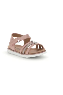 Sandali primi passi rosa con brillantini Pitt kids 392619S