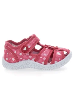 Sandali primi passi Rosa Morbidi con Fiorellini e Velcro PITT KIDS PK2877A