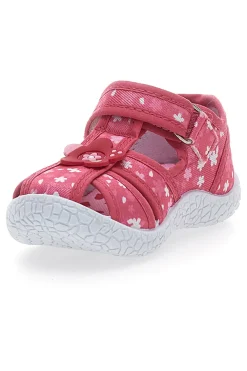 Sandali primi passi Rosa Morbidi con Fiorellini e Velcro PITT KIDS PK2877A
