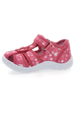 Sandali primi passi Rosa Morbidi con Fiorellini e Velcro PITT KIDS PK2877A